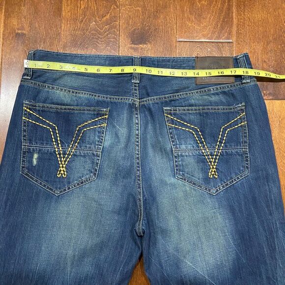 Ecko Unltd. Vintage Y2K Straight Leg Distressed Denim Blue Jeans Size 38 x 32 - Picture 7 of 10